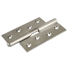 Steel Lift-Off Butt Door Hinge - 100 x 67mm - Left Hand - Bright Zinc Plated