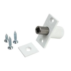 Bramah Rola Solid Brass Retractable Egress Sash Window Stop - 22 x 16mm - White