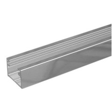 Exel Dry Glazing 2500mm Channel - 10mm Glass Shower Doors & Panels - Polished Aluminium