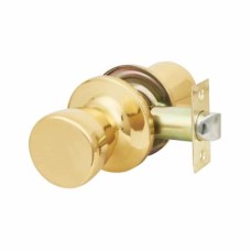 Exel Hotel Mortice Door Knobset - Passage - 65mm Rose Diameter - Polished Brass
