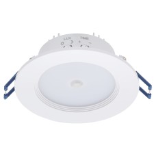 Forum Zinc Reno 8W LED Fixed Downlight with PIR Sensor - IP20 - 4000K Cool White - White