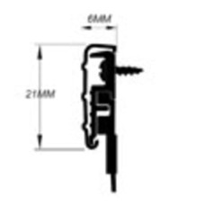 Sealmaster Watershed Seal - 1000mm Length - CAS Trim Seal - Inward/Outward Opening Doors - Silver