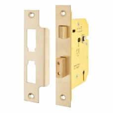 Exel 5 Lever Sashlock - 78mm Case - 57mm Backset - PVD Brass