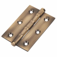 Performance Washered Butt Door Hinge - 75 x 50 x 2.5mm - Antique Brass - Pair
