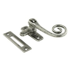 From The Anvil Monkey Tail Mortice Plate Casement Window Fastener - Reversible - Pewter
