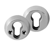 ERA High Security Escutcheon - 50mm Diameter - Euro - Satin Chrome - Pair