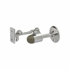 Horizontal Door Stop & Holder - 91 x 51mm - Polished Chrome