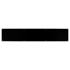 Exel Stainless Steel Kick Plate - 800 x 150 x 1.2mm - 8 Screw Holes - Matt Black