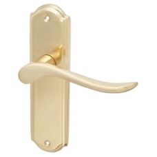 Hampstead Polished Brass Scroll Latch Door Handle - Turin Range - 170 x 46mm