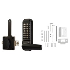 Borg BL4409 External Marine Grade Push Button Slam Latch Code Lock - Black