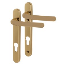 Fab & Fix Windsor uPVC Multipoint Door Handle - 92mm c/c - Hardex Gold