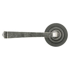 From The Anvil Pewter Door Handles on Round Rose - Avon Range 