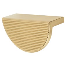 Hendel & Hendel Barrington Ribbed Eclipse Cabinet Finger Pull Handle - 64mm Centres - Satin Brass