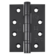 Eclipse Ball Bearing Grade 13 Butt Fire Door Hinge - 102 x 76 x 3mm - Matt Black - Pack of 3