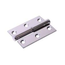 Lift-Off Butt Door Hinge - 75 x 53 x 2mm - Left Hand - Polished Stainless Steel - Pair