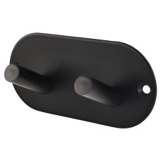 Exel Radius Horizontal Hook Plate - 94 x 46mm - 2 Hooks - Matt Black