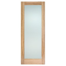 LPD Pattern 10 1 Light Frosted Glazed Unfinished Solid Internal Door - 2032 x 813 x 35mm - Oak