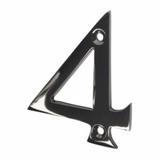 Exel 76mm Screw Fix Door Numeral - 4 - Black Nickel