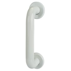 Hoppe AR602/300 Nylon D-Bar Door Pull Handle on Rose - Screw Fix - 300mm c/c - Diamond White