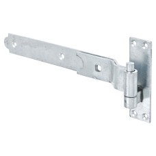 Heavy Duty Cranked Hook & Band Gate Hinge - 300 x 40mm - Galvanised - Pair