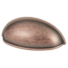 Exel Millard Cabinet Cup Handle - 76mm Centres - Antique Copper