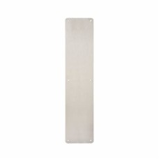 Exel Stainless Steel Plain Finger Plate - 450 x 100 x 1.5mm - Satin