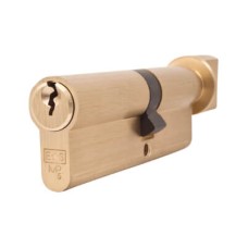 Exel 5 Pin 90mm Euro Thumbturn Cylinder - 40mm Turn + 50mm - Polished Brass - KTD