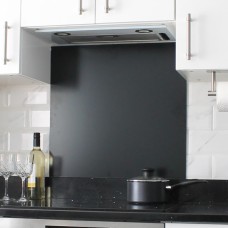 Exel Aluminium Kitchen Splashback - 600 x 750mm - Gloss Brushed Black