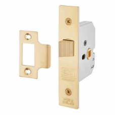 UNION 2677 Flat Pattern Mortice Latch - 77.5mm Case - 57mm Backset - Polished Brass