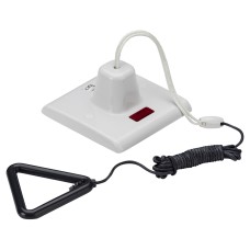 Knightsbridge Part M Compliant 50A Pull Cord Switch with Neon & Mechanical Indicator - White