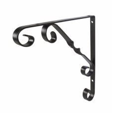 Exel Ornamental Scroll Shelf Bracket - 250 x 245mm - Black