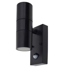 Exel LED Outdoor Up & Down Wall Light with PIR - IP44 - Black