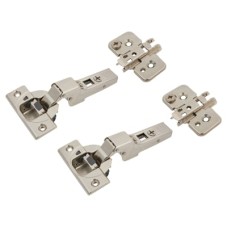 Blum CLIP Top Soft Close Cabinet Hinge Pack with 0mm Mounting Plates - 110° - Half Overlay - Pair