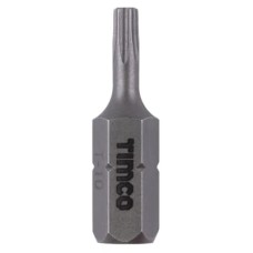 TIMCO Steel Driver Bits - Torx - T10 - 25mm Length - Pack of 10
