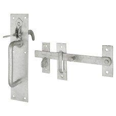 Medium Duty Council Pattern Suffolk Gate Thumb Latch - 204 x 44mm - Galvanised