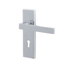 Heritage Brass by M Marcus Polished Chrome Keyhole Lock Door Handle - Delta Range - 157 x 43mm