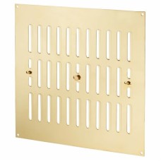 Hampstead Hit & Miss Vent - 242 x 242mm - Polished Brass