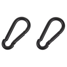 Carbine Hook - Epoxy Coated Steel - 6 x 42mm - Black - Pack of 2