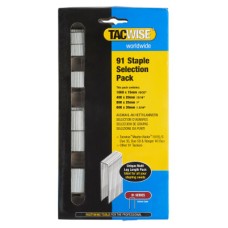 Tacwise 91 Series Staples - Selection Pack (15, 20, 25, 30mm Length) - Galvanised - Pack of 2800