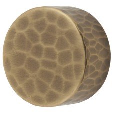 Alexander & Wilks Leila Hammered Round Cabinet Knob - 35mm Diameter - Antique Brass