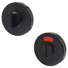 Exel Bathroom Turn & Release with Indicator - 52mm Diameter - Matt Black 