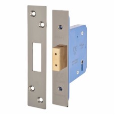 Hampstead Architectural 5 Lever Deadlock - 78mm Case - 57mm Backset - Black Nickel