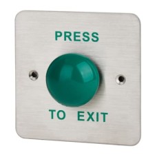 High Impact Flush Dome Press To Exit Switch - 85 x 85mm - Single