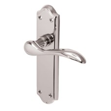 Carlisle Brass Polished Chrome Scroll Latch Door Handle - Madrid Range - 180 x 45mm