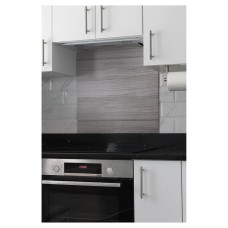 Exel Aluminium Kitchen Splashback - 600 x 750mm - Matt Light Wood Effect