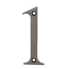76mm Screw Fix Door Numeral - 1 - Satin Bronze