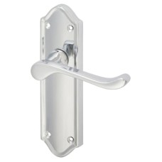Exel Polished Chrome Scroll Latch Door Handle - Ashmead Range - 168 x 46mm