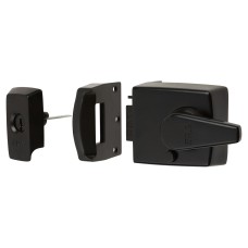 ERA BS8621:2007 Keyless Egress Nightlatch - 60mm Backset - Black Case/ Cylinder