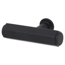 Alexander & Wilks Vesper Hex 14mm T-Bar Cabinet Knob - 55 x 33mm - Matt Black