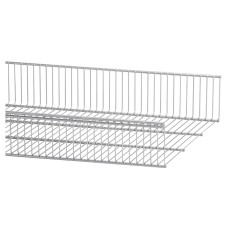 elfa Top Track System - Click In Ventilated Wire Shelf Basket - 607 x 438 x 96mm - Platinum